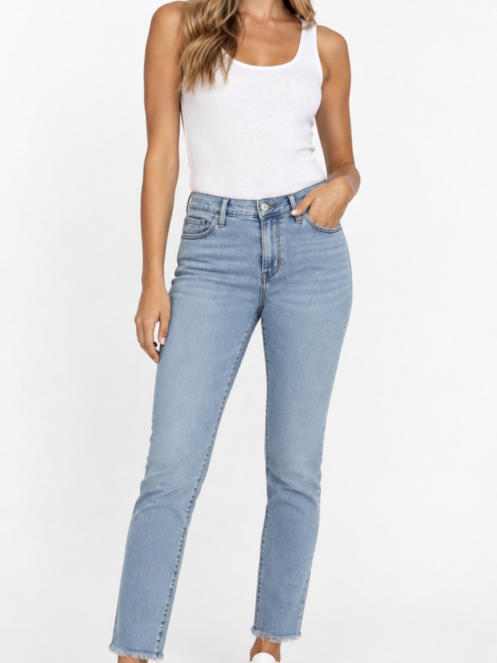 Levi's Light Blue Mid-Rise Cropped Jeans